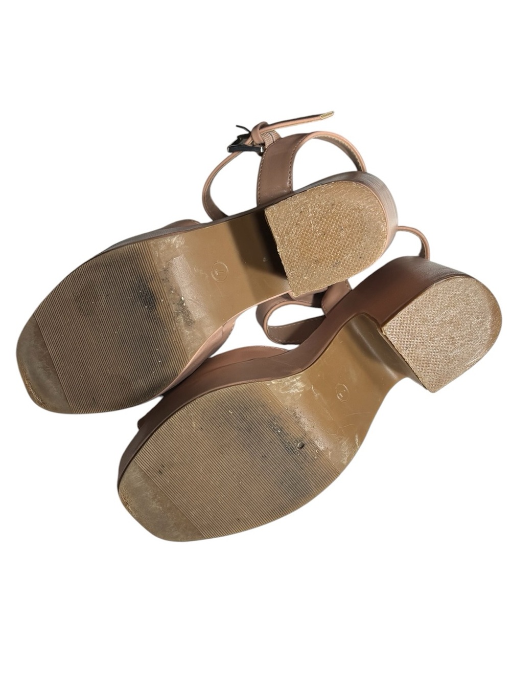 Anna 7 Nude Stacie Women’s Chunky Platform Sandals Beige Tan Pink - Picture 8 of 12